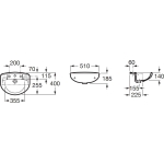 Roca A32739E000 Victoria 半掛面盆